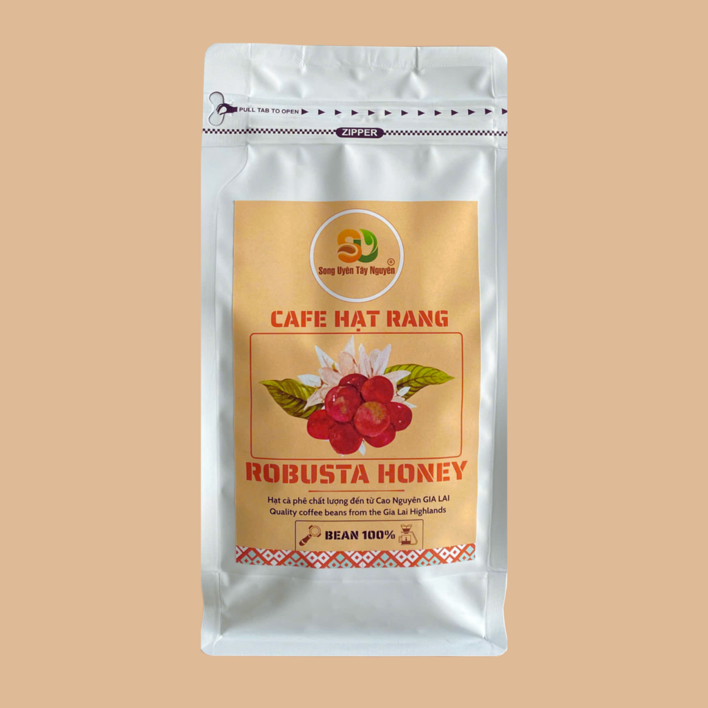 Cà phê Hạt Rang Robusta Honey, đậm đà từ gốc, vị ngọt tự nhiên